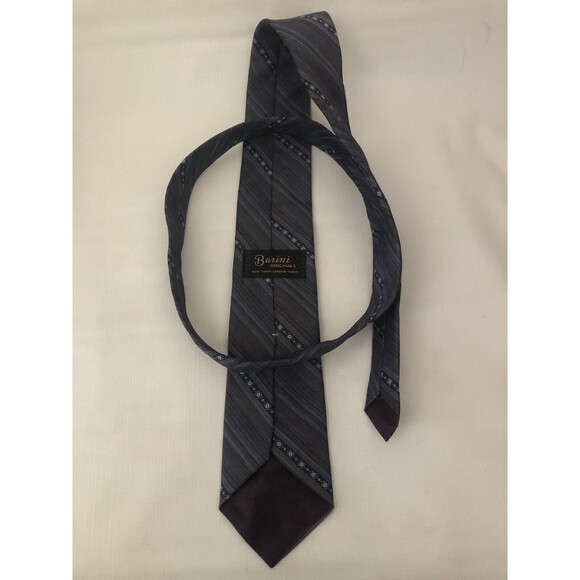 Barini Repp Tie Silk Multi Colored Pattern Great Design for casual or formal - Picture 1 of 3
